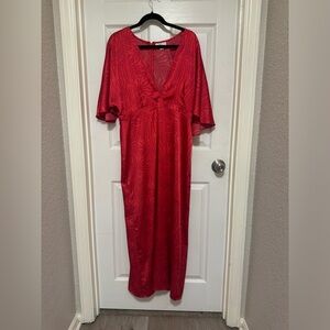 Elegant Red Maxi Dress